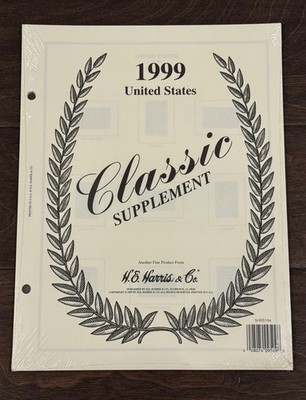 1999 HE Harris Classic Supplement US Postage Stamp Album Pages NEW in Shrinkwrap