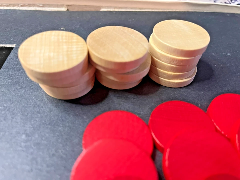 Vintage Backgammon Tokens 1975 Selchow & Righter Game Replacement 30 Pieces - Image 4 of 4