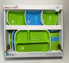 Munchkin 9-Piece No Slip Toddler Dining Set - BPA Free  Safe for Kids