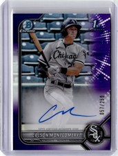 2022 Bowman #CPA-CMY Colson Montgomery Chrome Autographs Purple Refractors #/250