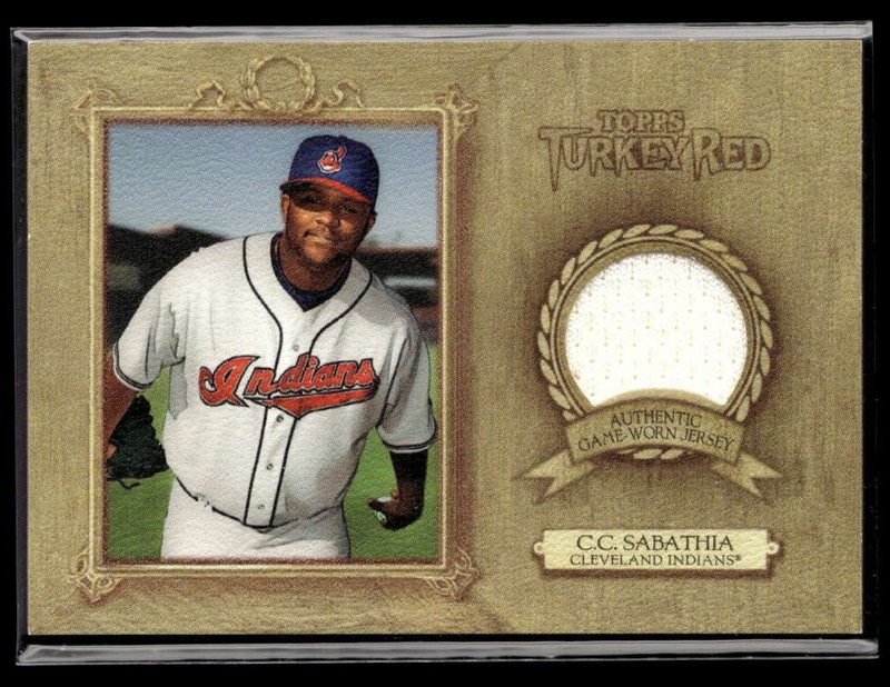 2007 Topps Turkey Red CC Sabathia Game Used Jersey Relic #TRR-CS UX5074
