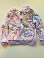 Juicy Couture Girls 3T Velour Abstract Zip Hoodie w/ Pockets