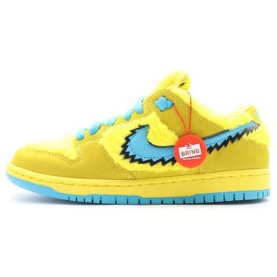 NIKE xGrateful Dead Dunk Low Yellow Bear CJ5378-700 Greatful Cut Sneaker Used 96