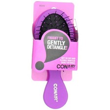 6 Pack Conair I Want To Gently Detangle Paddle Hair Brush, Pink