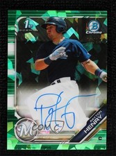 2019 Bowman Chrome HTA Green Atomic Refractor 81/99 Payton Henry Auto a8r