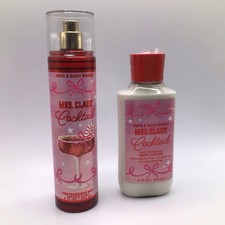Bath  Body Works Mrs Claus Cocktail Fine Mist Spray  Body Lotion Lot of 2