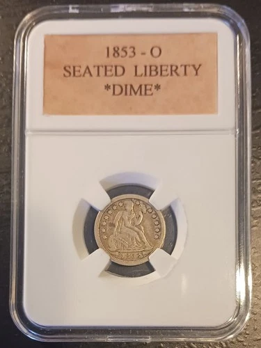 1853 O - Seated Liberty Dime VF - XF ... Lot # 475
