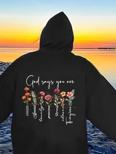  Plus Size Casual Hooded Sweatshirt w/Animal Print - 100 Polyester Casual Kni