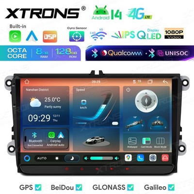 9'' Android Autoradio Für VW Golf 5 6 Passat B6 8-Kern 8+128G GPS Navi QLED 1080P