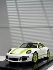 Porsche 911 R (White/ Yellow Stripes) [Spark] 1:18 scale