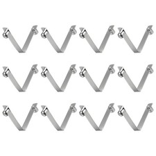 12pcs 50x8mm Double Button V-Shaped Paddle Snap Spring Clips Solid Head