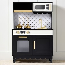 Pretend Play Cottage Kitchen Wooden Toy Set for Kids w/ 5 Accessories