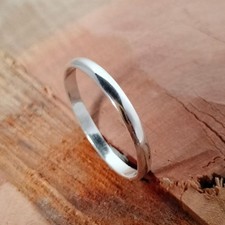 Sterling Silver Stacking Ring - 3mm Half Round, Minimalist Band