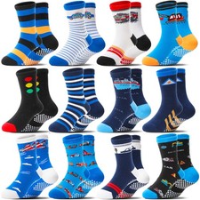Baby Boys Grips Socks Kids Toddlers Infants Non Slip Anti Skid Funny Animal C...