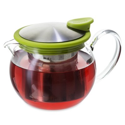 Bola Glass Teapot with Basket Infuser, 15-Ounce/444ml, Lime