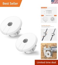 Plastic Wall Bushing for Starlink Ethernet Cables, 2 Pack, White Finish