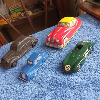 JAGUAR MODELS 4 STÜCK PLASTIC+GUSS MKIV ? KIT CAR # HEAVY CAST 19 UND BLECHAUTO 