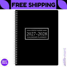 2027-2028 Monthly Planner, Jan 2027-Dec 2028, A4 2027 - Dec Black