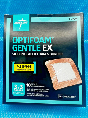 Optifoam Gentle EX Silicone Faced Foam & Border 3'' x 3'' 10 PACK New Sealed Box