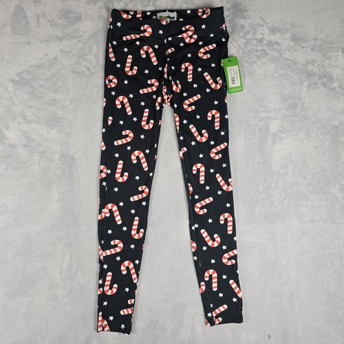 Tipsy Elves Candy Cane High Waisted Leggings Womens XS Blue Christmas - Picture 1 of 11