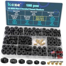 PCS 10 Size Faucet Washers Assorted Kit with Brass Bibb Screws Assortment 106