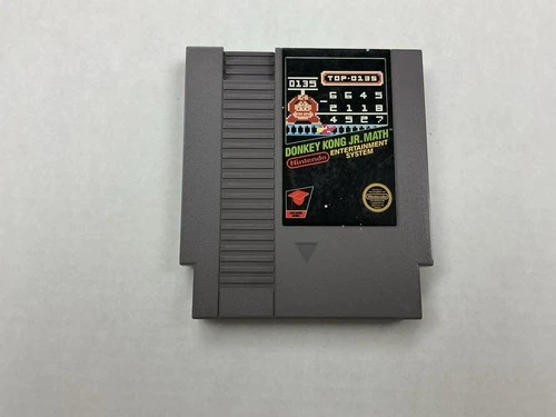 Donkey Kong Jr Math (Nintendo, NES) Authentic - Cleaned & Tested
