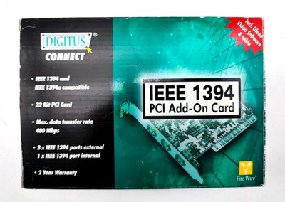 NEU IEEE 1394 PCI Add-On Card, 2 externe 1 interner ieee 1394 (firewire)