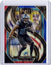 2024 Panini Select Premier Level Jahmyr Gibbs #163 Red & Blue Shock Prizm LIONS