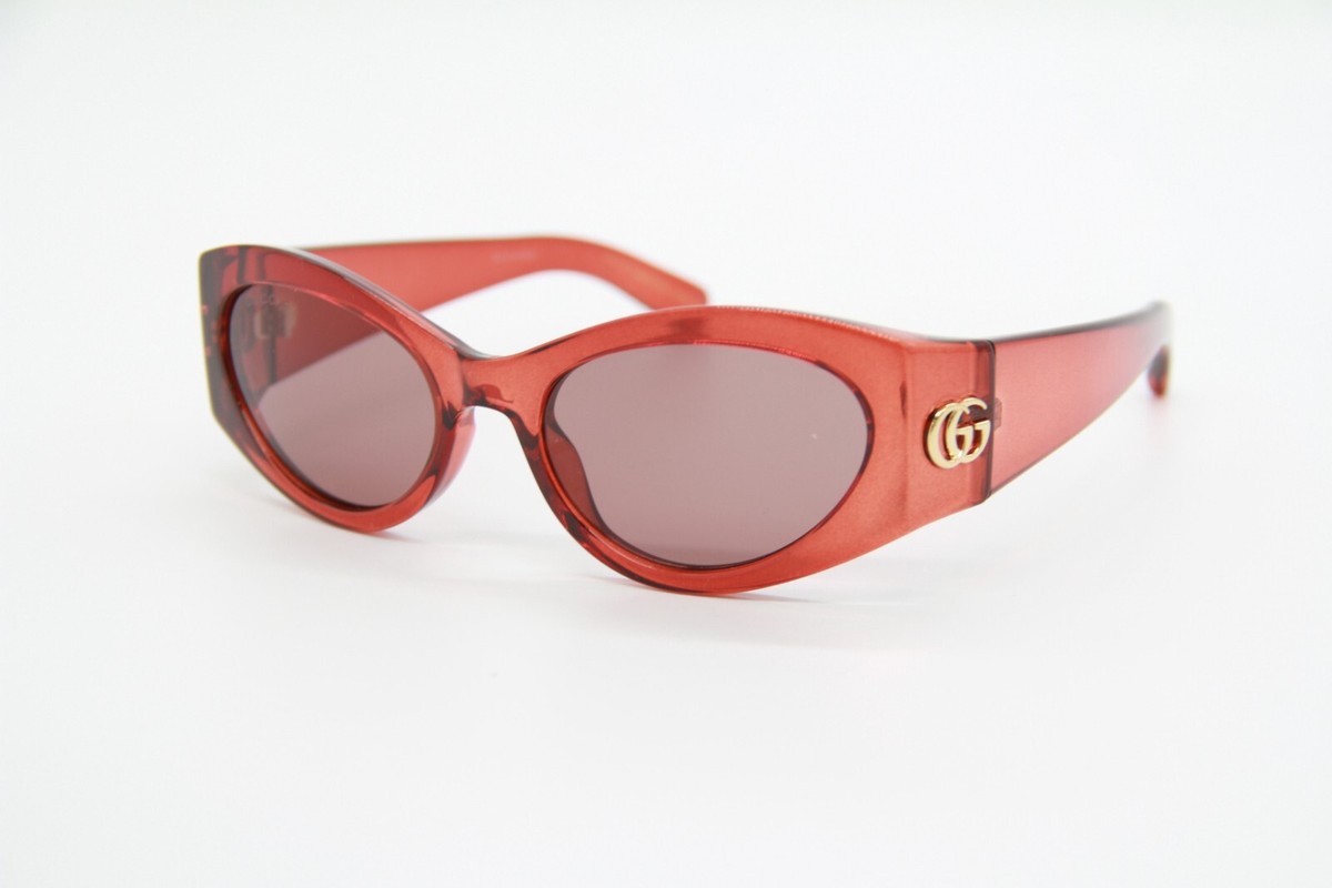 GUCCI グリッター レッド サングラス GUCCI メタルフレーム レッド レンズ のサングラス グッチ