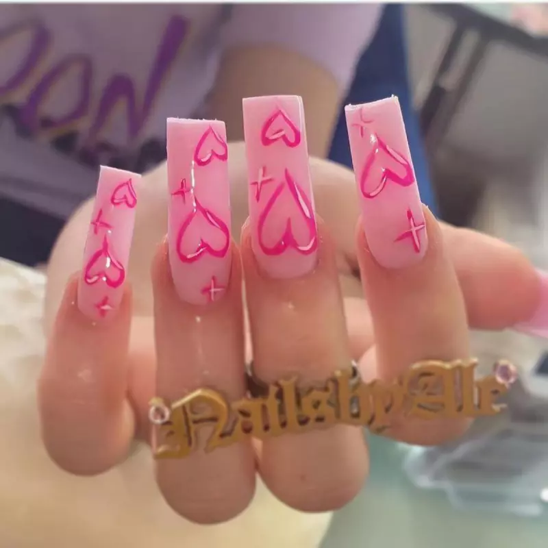 Short French Press on Nails With Design,KXAMELIE Hot Pink Square Shape  Colorful Swirls French Tips Fake Nails,Glossy Gel Nails Press on,Full Cover  Reusable Glue… | Vernis à ongles, Ongles en acrylique roses,