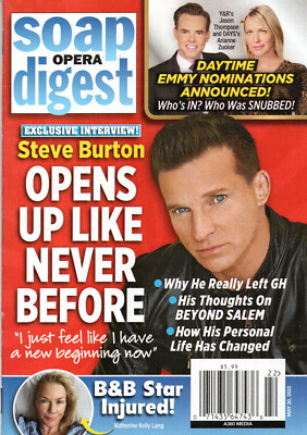 SOAP OPERA DIGEST Magazine May 30 2022 Steve Burton Daytime Emmy Nominations