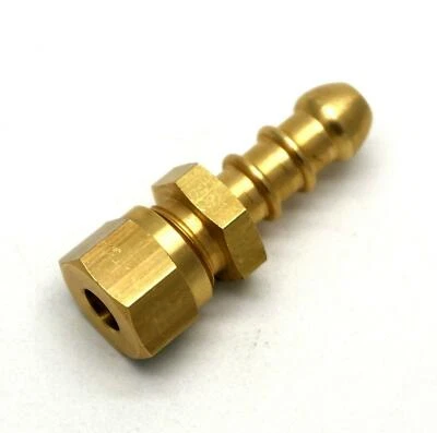 QC British Made 1/4" COMPRESSION FITTING TO LPG FULHAM NOZZLE TO FIT 8mm I/D HOSE