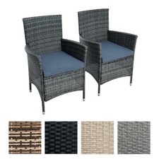 Polyrattan Gartenstuhl Set 2er Stuhlset Rattan Stuhl Garten Sessel Rattanstühle
