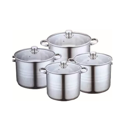 Edelstahl Kochset 8-teilig - Premium Qualität für Ihre Küche