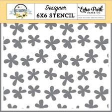 Crafts EP Plastic Stencil 6X6 Bee Happy Flowers Daisies