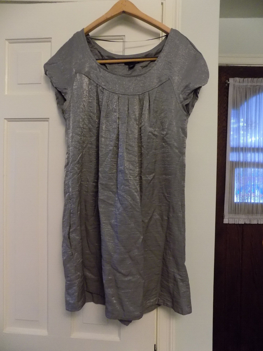 knee length dresses for ladies Free People Silver Molten Metal Mini Dress (SzS) main image 0