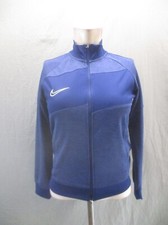 NIKE DRI-FIT Size M Womens Blue Full Zip Stand Collar Pocket Track Jacket 500