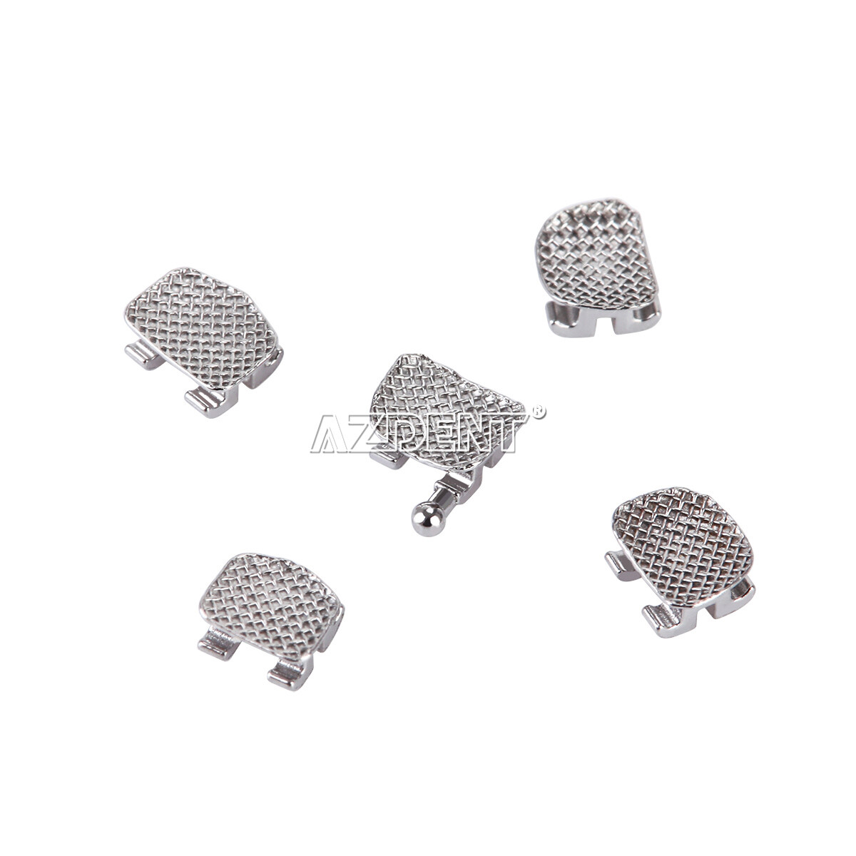20 Brackets Orthodontiques Mini Edgewise 0.22 Avec Crochets 3 - Marque AZDENT, Métal, Pour Professionnels