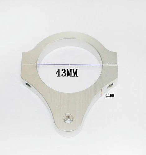 Amortiguador de dirección de aluminio 43 mm horquilla marco abrazadera soporte fijador de pie para motocicleta Foto 4 de 4