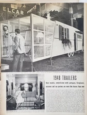 Elcar Mobile Trailer Homes Vintage 1948 Print Article Ad Ephemera Wall Art Decor