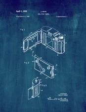 Roll Film Camera Patent Print Midnight