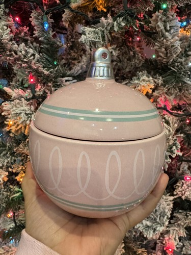 Target Bullseye Playground Ceramic Pink Ornament Bauble Christmas Jar Container