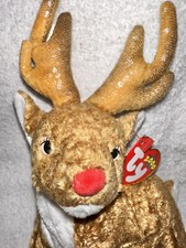 Beanie Babies 2000 “Roxie” Reindeer w/Red Nose- PE Pellets 