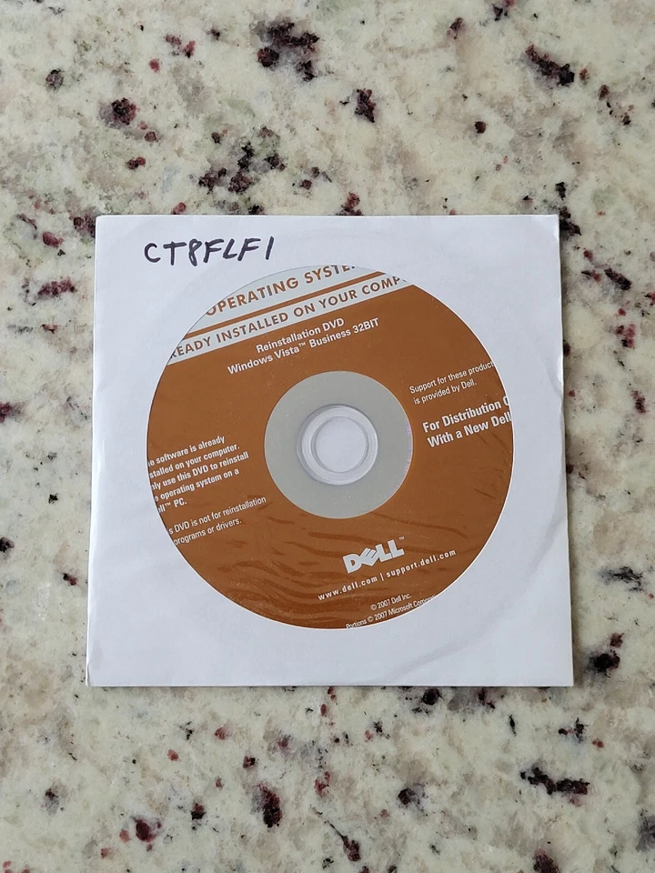 Dell Microsoft Windows Vista Business 32BIT Reinstallation DVD New - Image 3 of 3