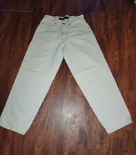 VINTAGE LEVI'S SILVERTAB BAGGY 44571-4661 BEIGE PANTS 30X30 MADE IN USA 100%...