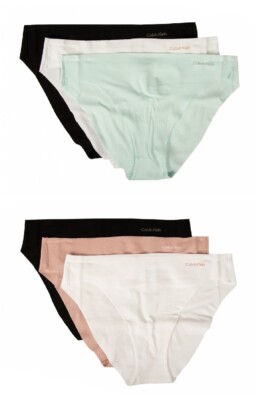 CK CALVIN KLEIN Damen-Slips, 3er-Pack, unsichtbare, nahtlose Unterwäsche, elasti