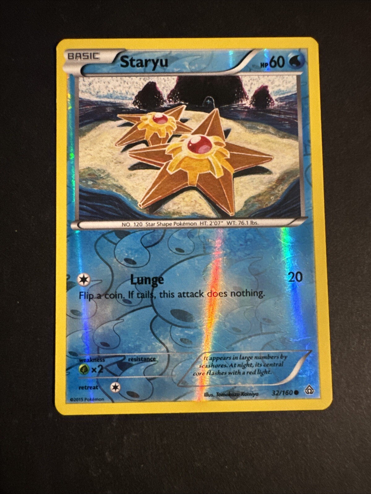 Staryu 32/160 Primal Clash Reverse Holo Pokemon Card LP