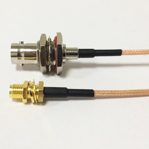 BNC female jack to SMA female jack Pigtail Jumper cable RG316 6inch 15cm - Picture 3 of 3