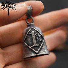 1%er Biker One Percenter Motorcycle Biker Bell Hanger Biker & FREE Bell Hanger