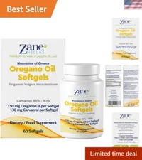 World's Highest Concentration Oregano Oil Softgels: 60 Count of Health Boosters